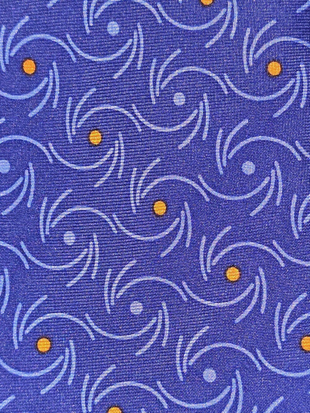 Vintage 2010 World of Concrete WOC Expo Silk Necktie Blue Swirl Handmade 58"